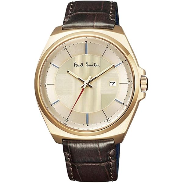 美品✨ポールスミス クローズドアイズ デイト ダークブラウン レザー ポール・スミスの新作ペアウォッチ「クローズド アイズ ペア